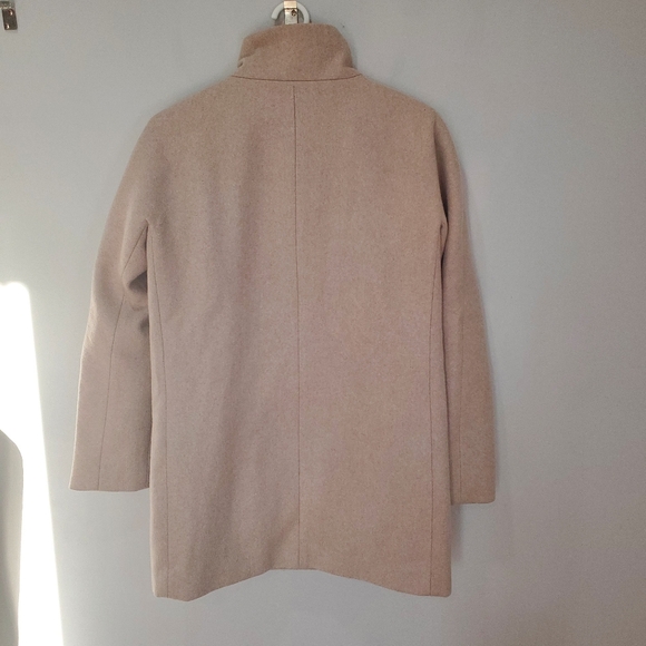 J. Crew Wool Blend Tan City Coat Size 2 Academia Style - Picture 4 of 15
